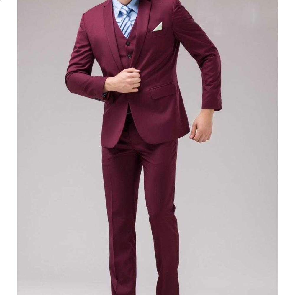 Burgundy men’s suit